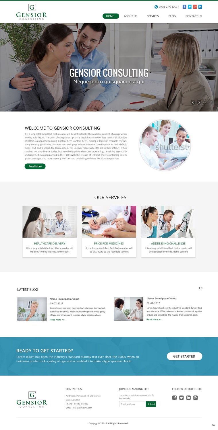 Web Design by pb for Gensior Consulting  | Design #14799993