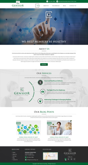 Web Design by Sbss for Gensior Consulting  | Design: #14978718