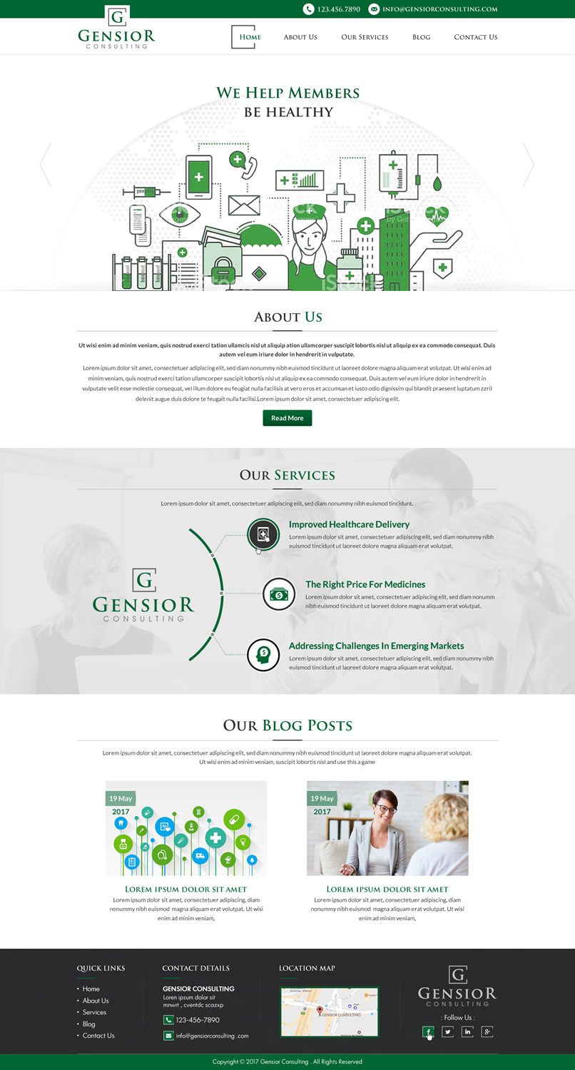 Web Design par Sbss pour Gensior Consulting  | Design #14978719