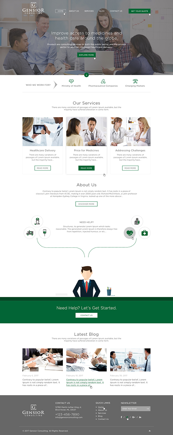 Web Design by Ved Web Services for Gensior Consulting  | Design #14914046