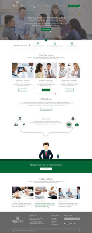 Start-up consultancy in Healthcare Space requiring clean and crisp website design  | Web Design by Ved Web Services