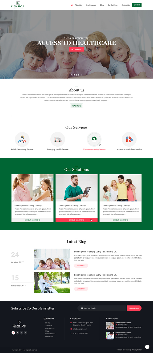 Web Design by zxsolutions for Gensior Consulting  | Design #14825427