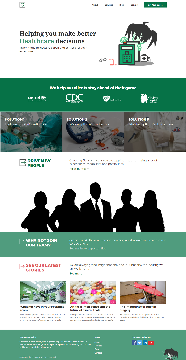 Web Design by algo.techug for Gensior Consulting  | Design #14907475