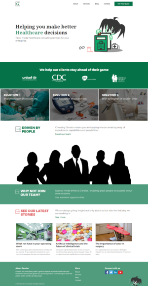 Web Design by algo.techug for Gensior Consulting  | Design #14907475