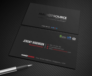 Design de Carte de Visite par Graphic Flame pour Market Source Media | Design : #14830839