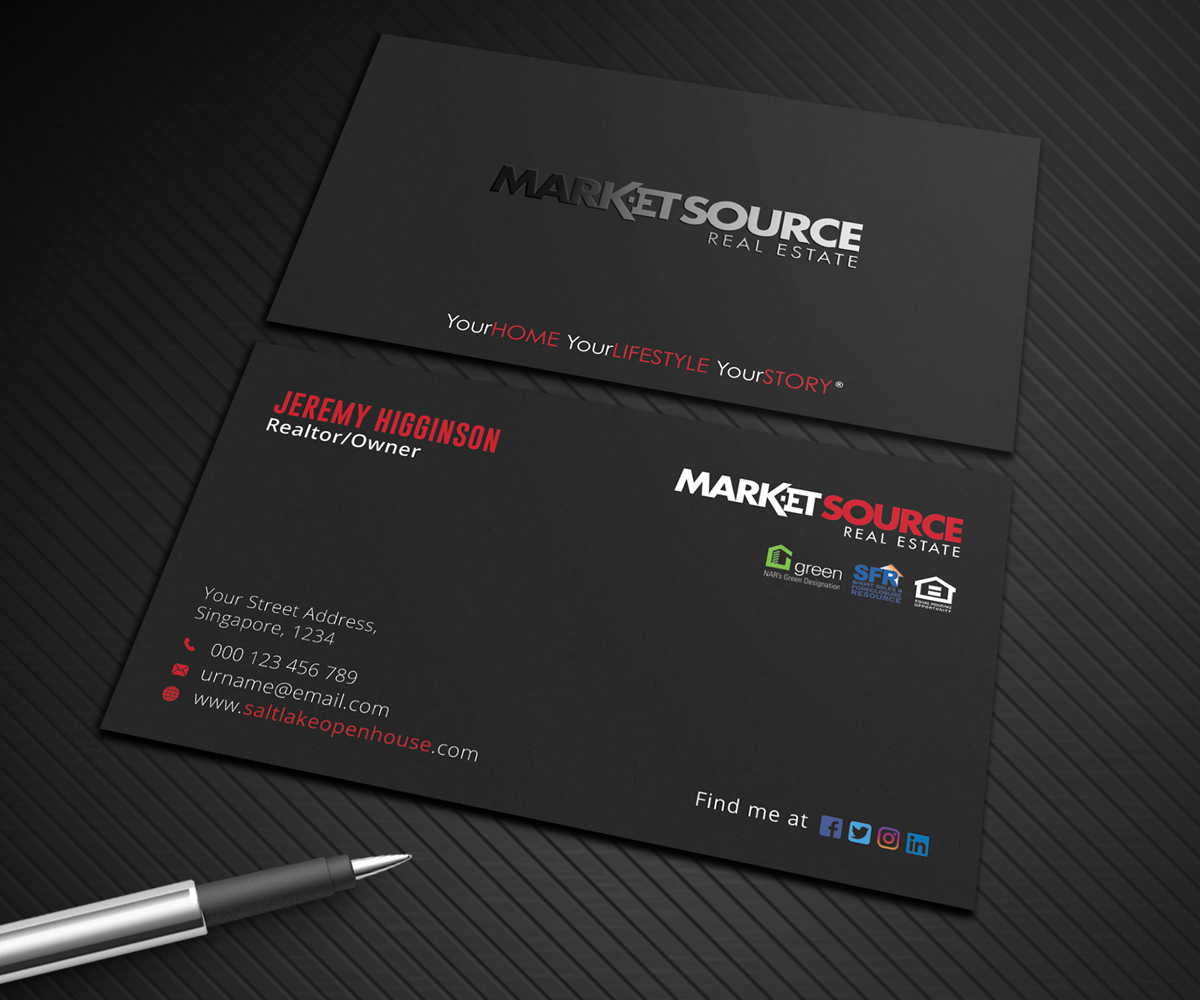 Business Card Design by Graphic Flame for Market Source Media | Design #14830842