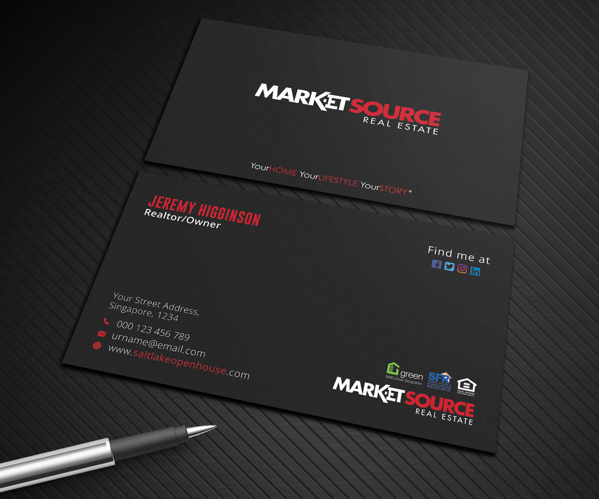 Business Card Design by Graphic Flame for Market Source Media | Design #14830847
