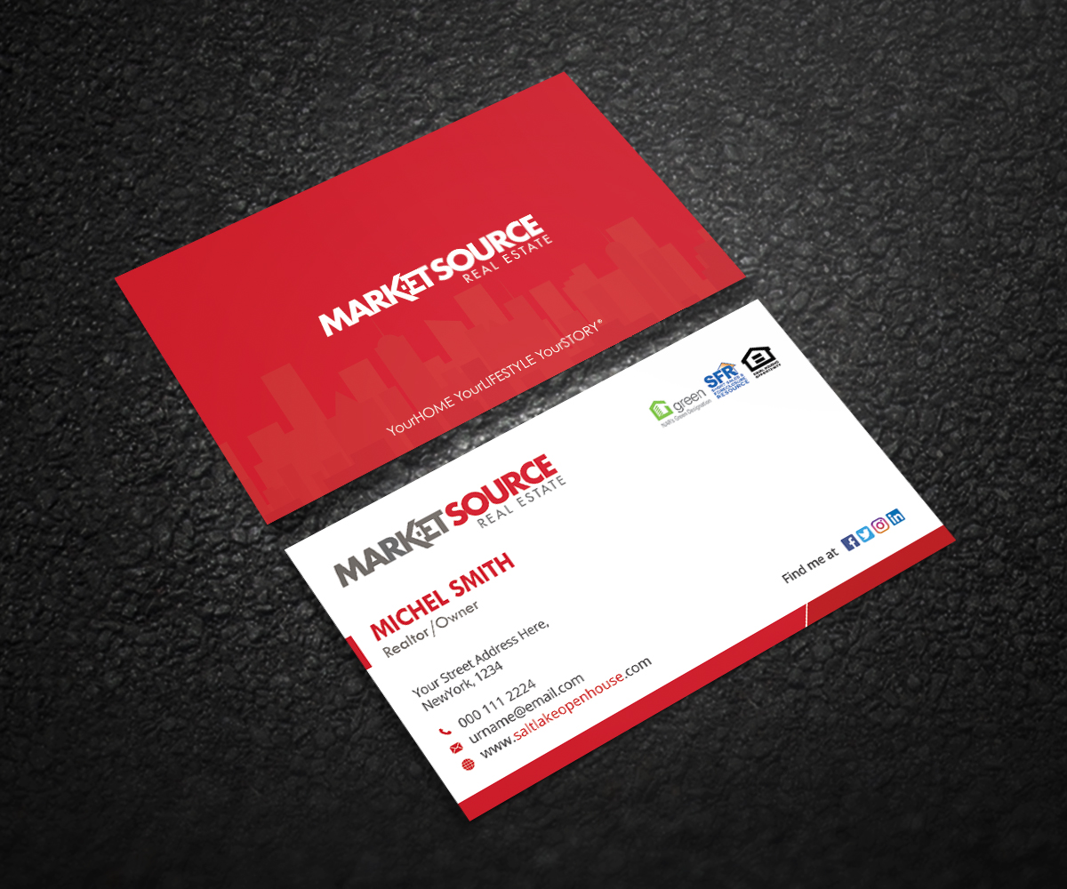 Business Card Design by Graphic Flame for Market Source Media | Design #14830862