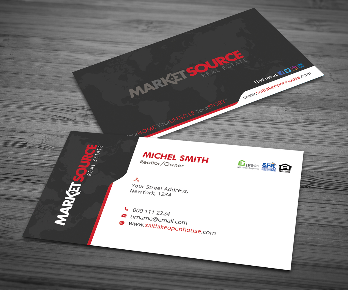 Business Card Design by Graphic Flame for Market Source Media | Design #14830865