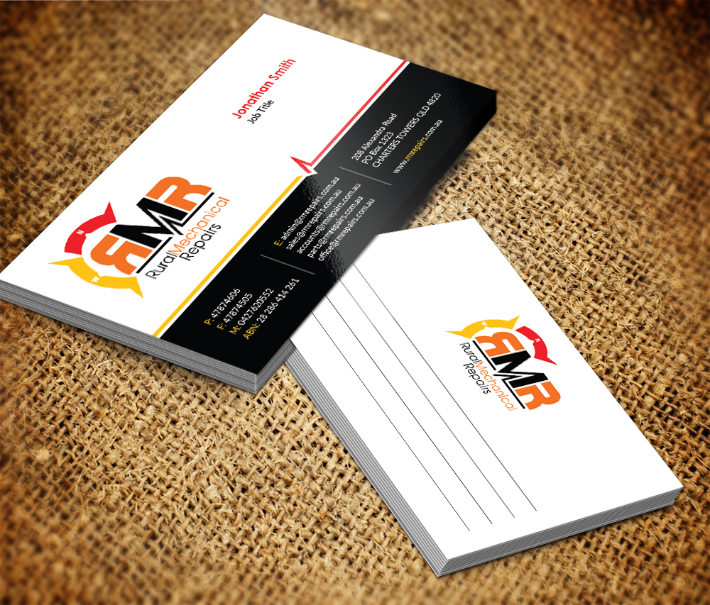 Business Card Design by Sarmishtha Chattopadhyay_loginchange for Rural Mechanical Repairs | Design #14957327