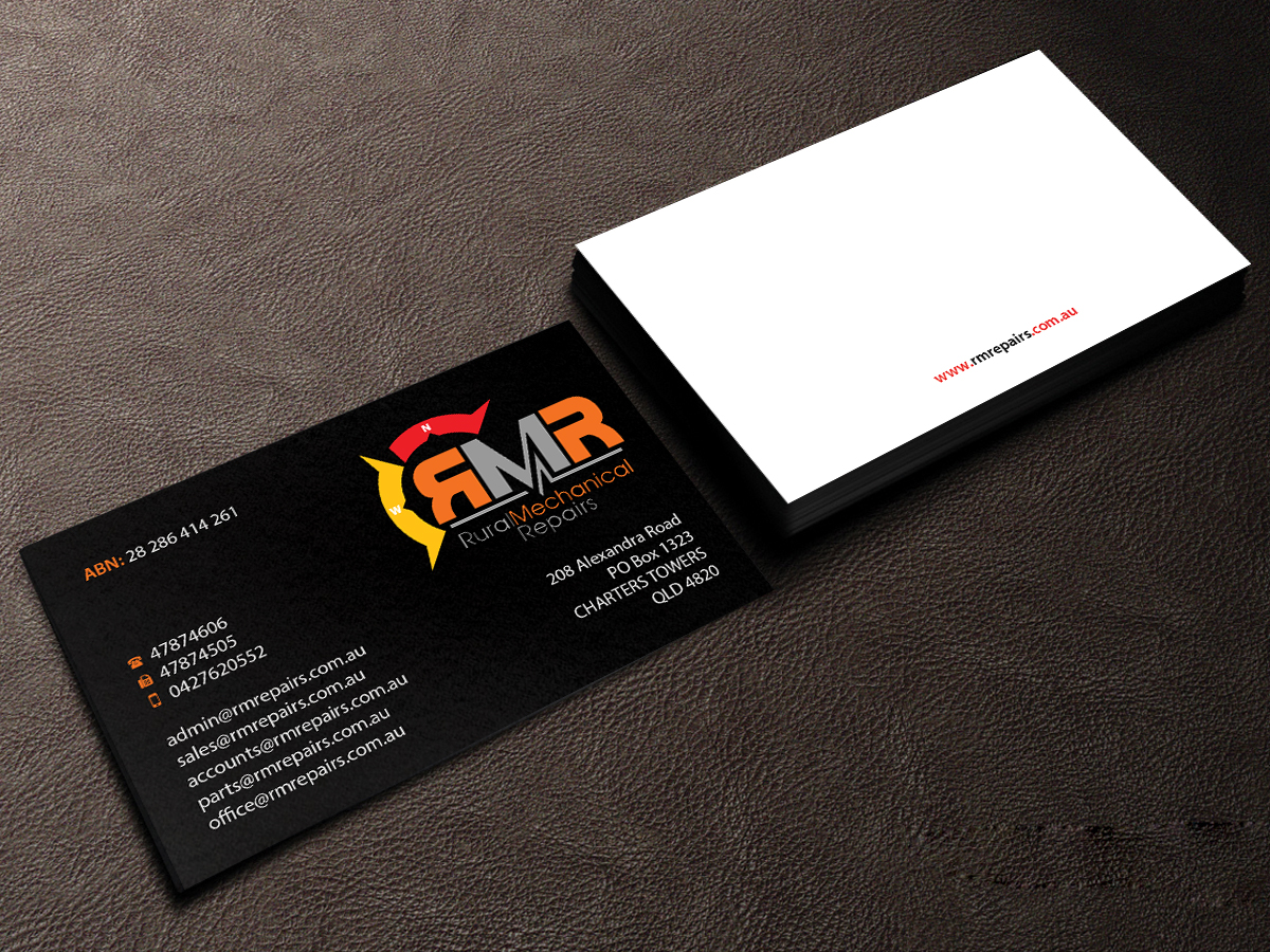 Business Card Design by Creations Box 2015 for Rural Mechanical Repairs | Design #14948105