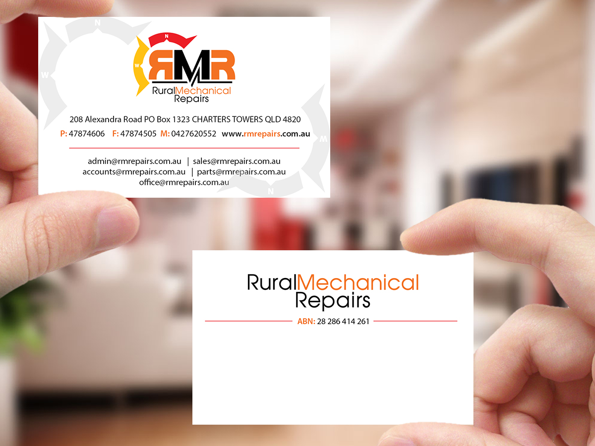 Business Card Design by Creations Box 2015 for Rural Mechanical Repairs | Design #14948124