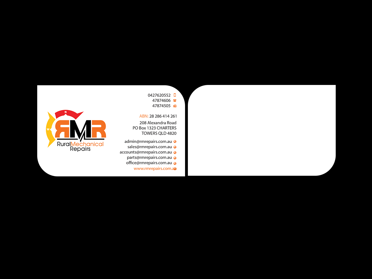 Business Card Design by Creations Box 2015 for Rural Mechanical Repairs | Design #14948140