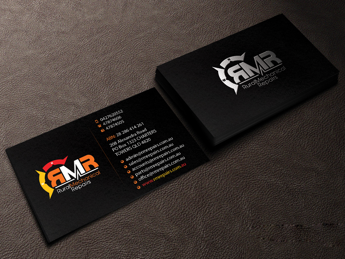 Business Card Design by Creations Box 2015 for Rural Mechanical Repairs | Design #14948141
