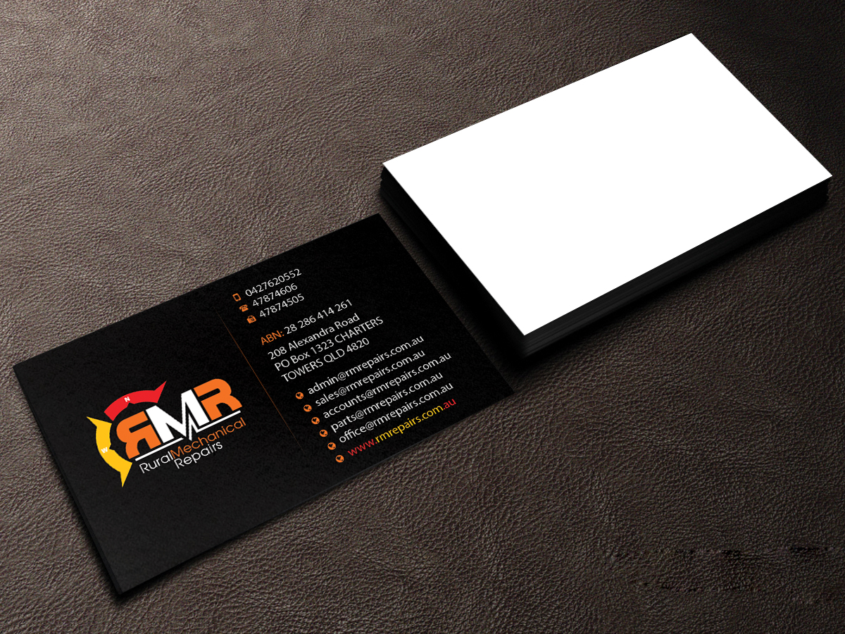 Business Card Design by Creations Box 2015 for Rural Mechanical Repairs | Design #14948145