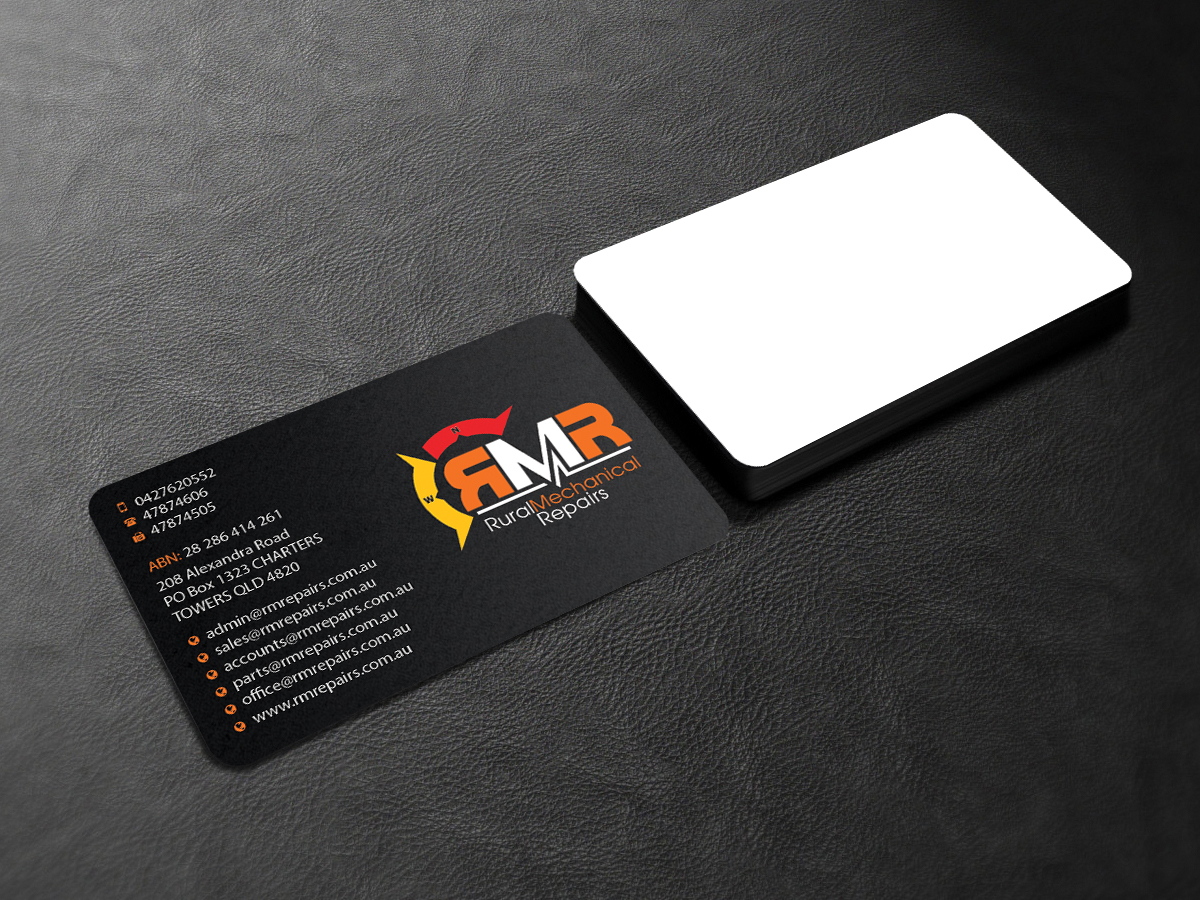 Business Card Design by Creations Box 2015 for Rural Mechanical Repairs | Design #14948148