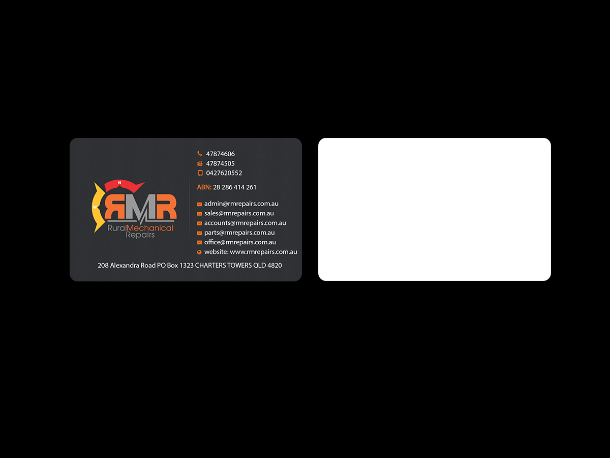 Business Card Design by Creations Box 2015 for Rural Mechanical Repairs | Design #14948160