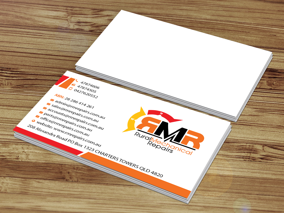Business Card Design by Creations Box 2015 for Rural Mechanical Repairs | Design #14948163