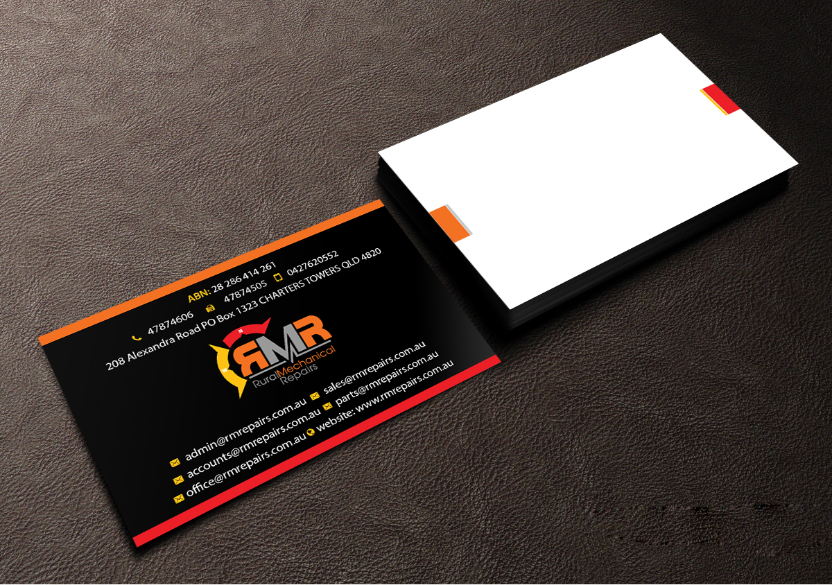 Business Card Design by Creations Box 2015 for Rural Mechanical Repairs | Design #14948172