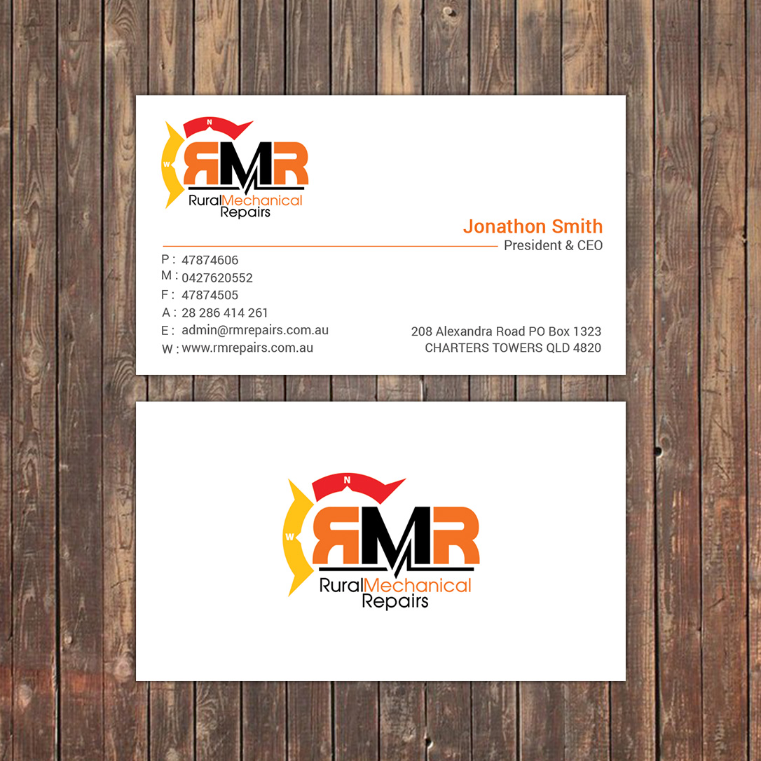 Business Card Design by Sky007 for Rural Mechanical Repairs | Design #14974967