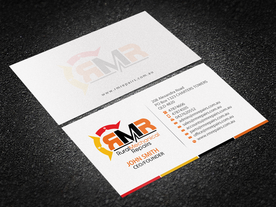 Business Card Design by Brand aid for Rural Mechanical Repairs | Design #14923129