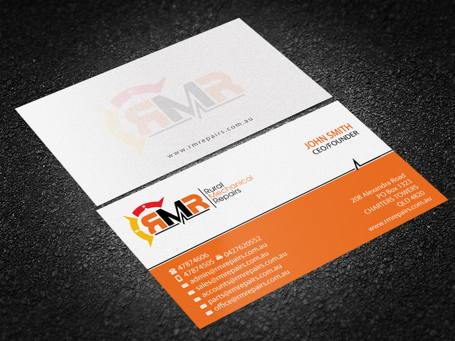 Business Card Design by Brand aid for Rural Mechanical Repairs | Design #14923130