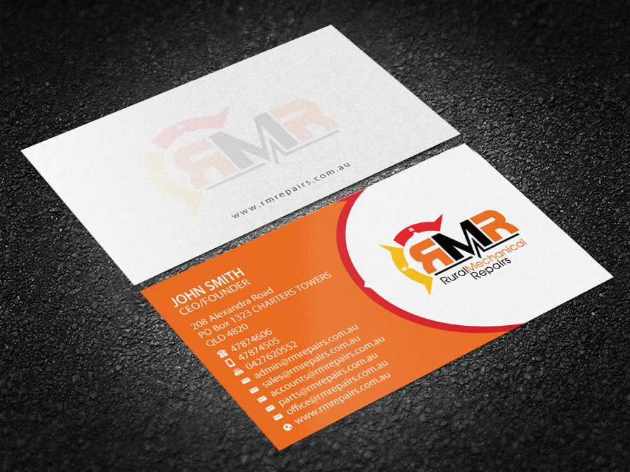 Business Card Design by Brand aid for Rural Mechanical Repairs | Design #14923131