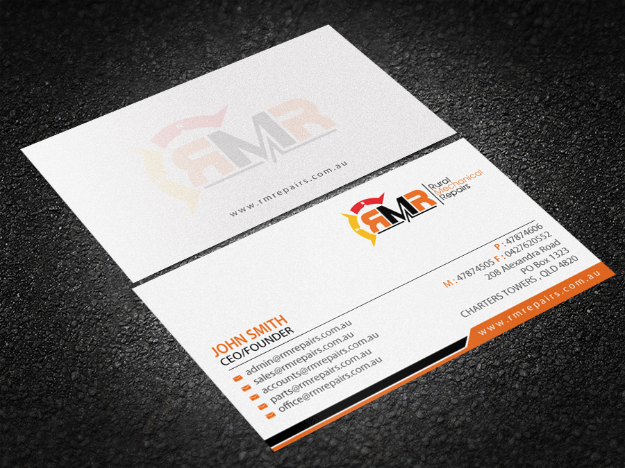 Business Card Design by Brand aid for Rural Mechanical Repairs | Design #14923152