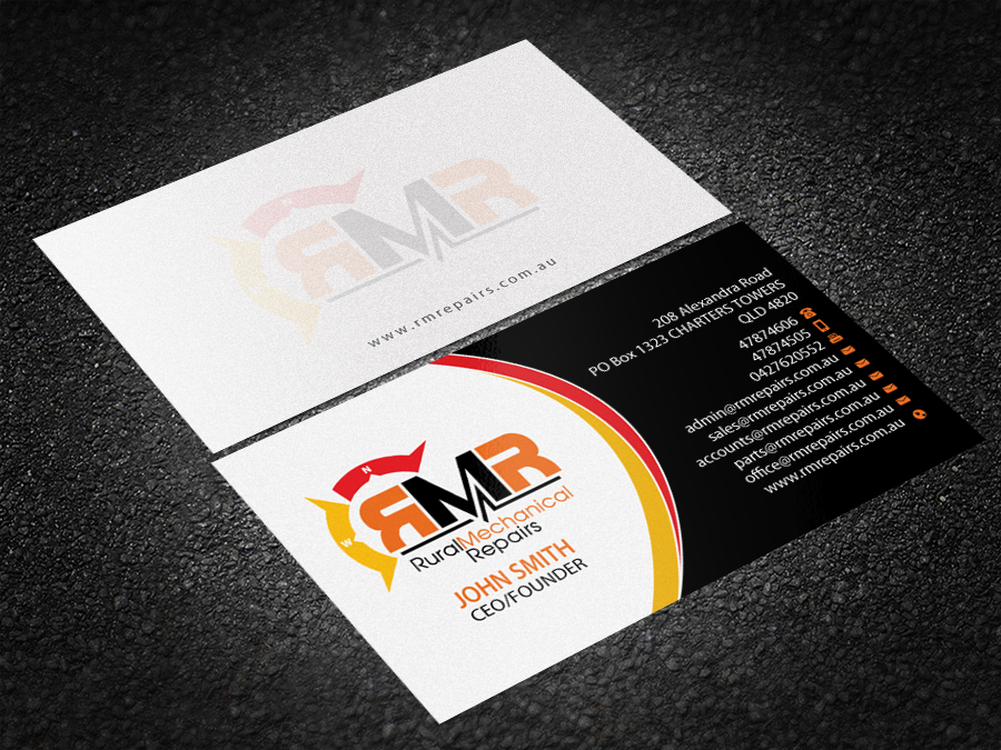 Business Card Design by Brand aid for Rural Mechanical Repairs | Design #14923164