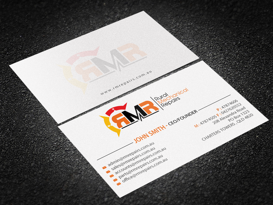 Business Card Design by Brand aid for Rural Mechanical Repairs | Design #14923166