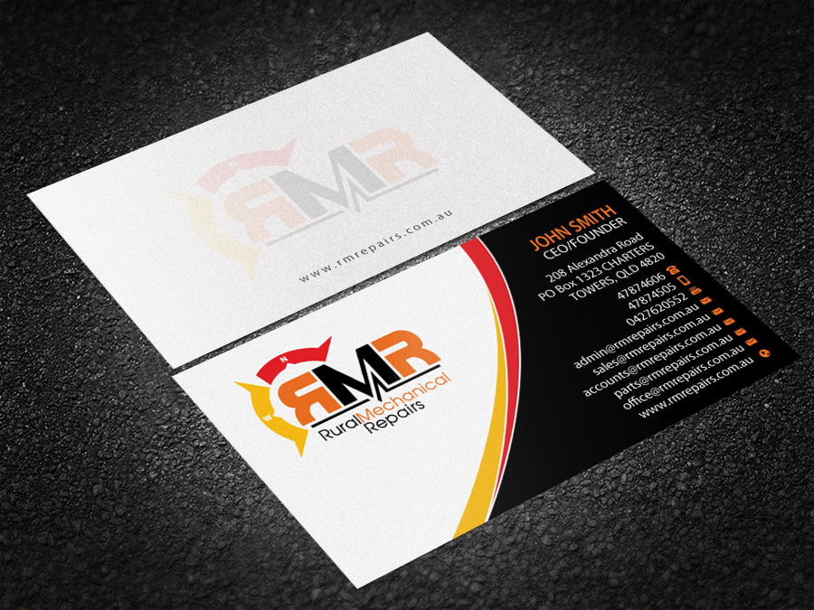Business Card Design by Brand aid for Rural Mechanical Repairs | Design #14923167