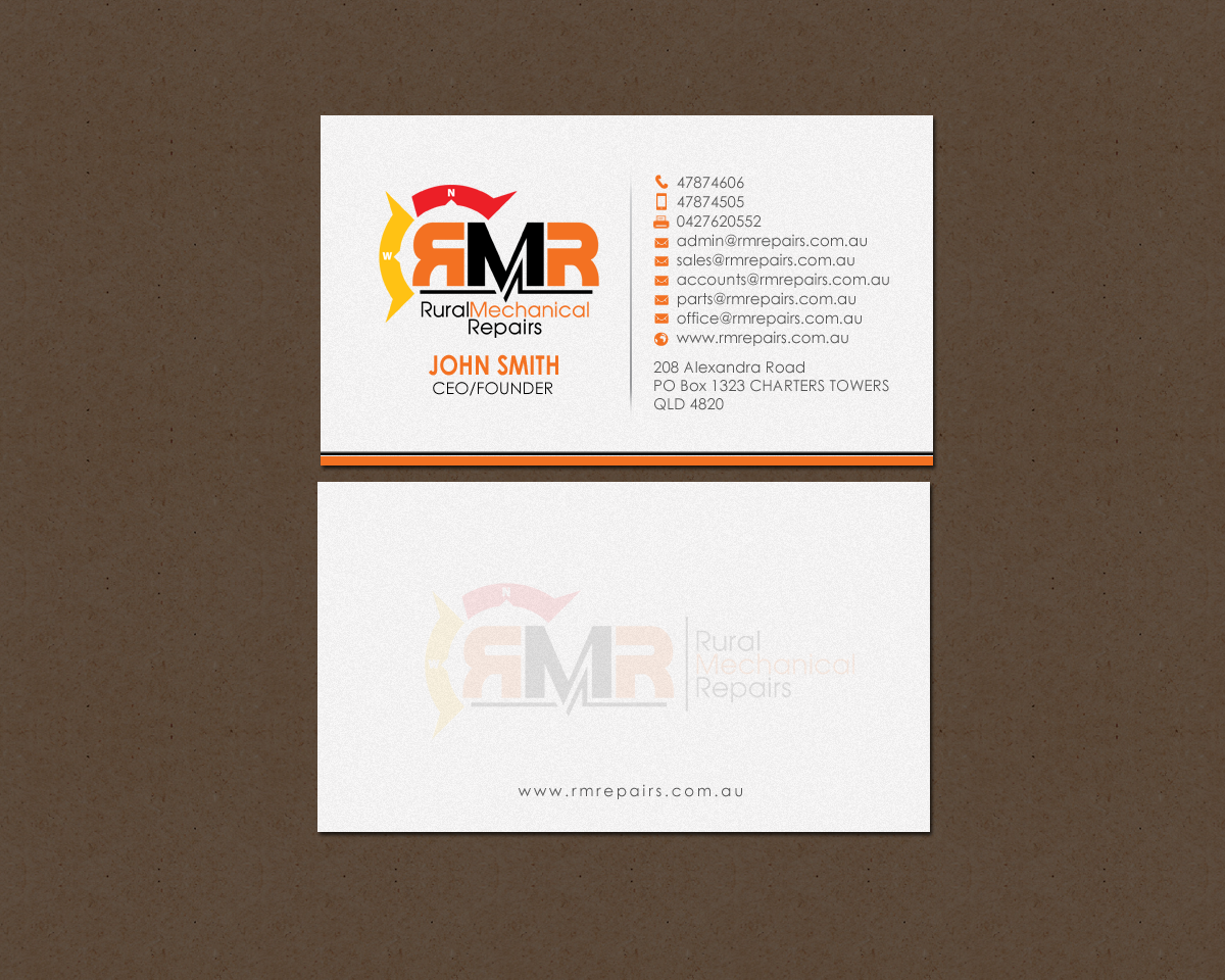Business Card Design by chandrayaan.creative for Rural Mechanical Repairs | Design #14923252