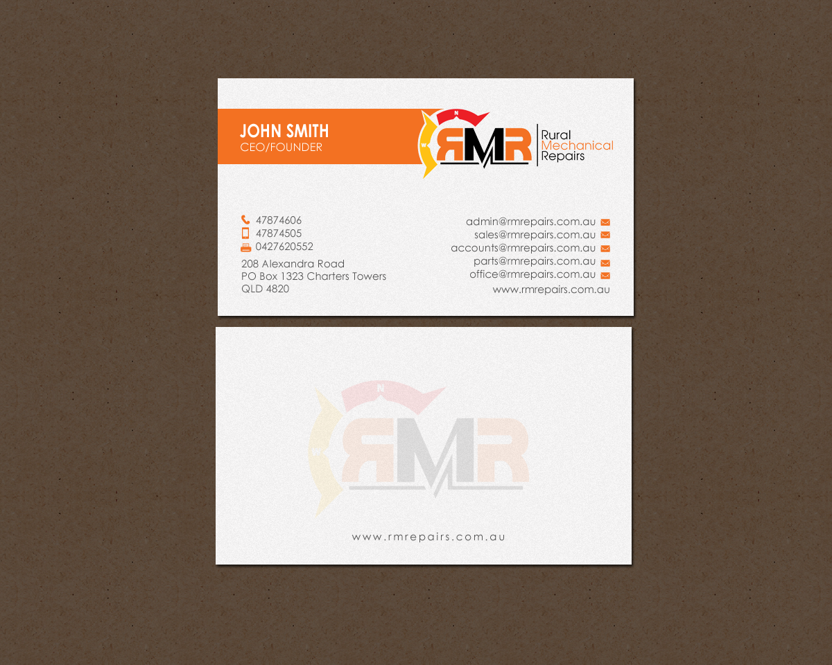 Business Card Design by chandrayaan.creative for Rural Mechanical Repairs | Design #14923260