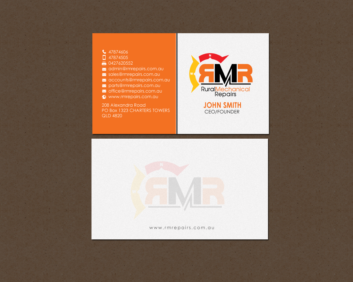 Business Card Design by chandrayaan.creative for Rural Mechanical Repairs | Design #14943612