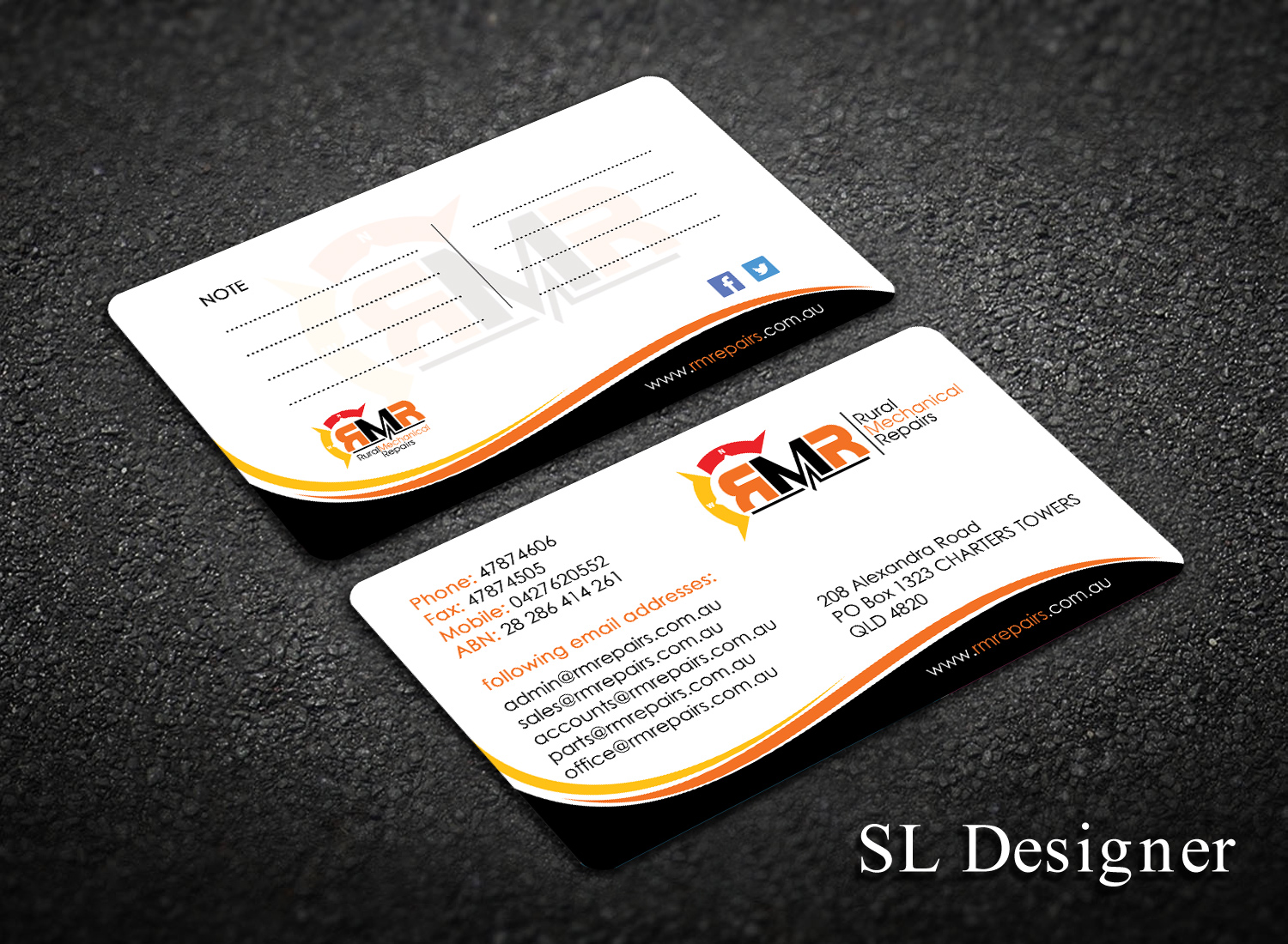 Business Card Design by SL Designer for Rural Mechanical Repairs | Design #14915021