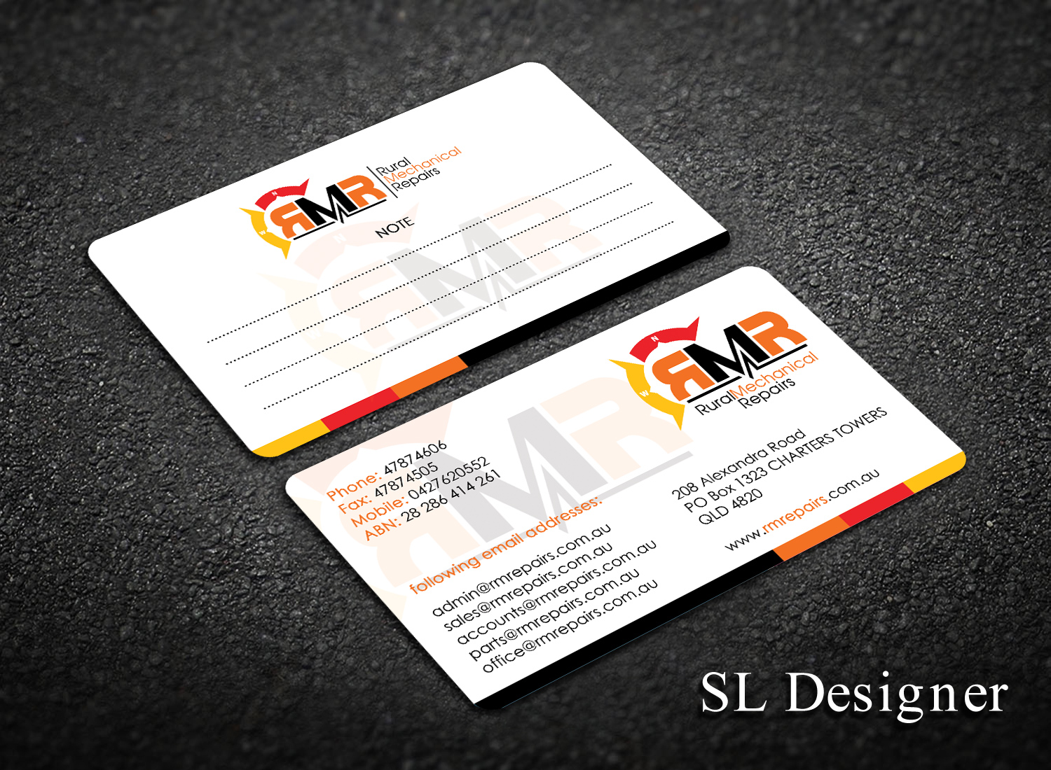 Business Card Design by SL Designer for Rural Mechanical Repairs | Design #14915022