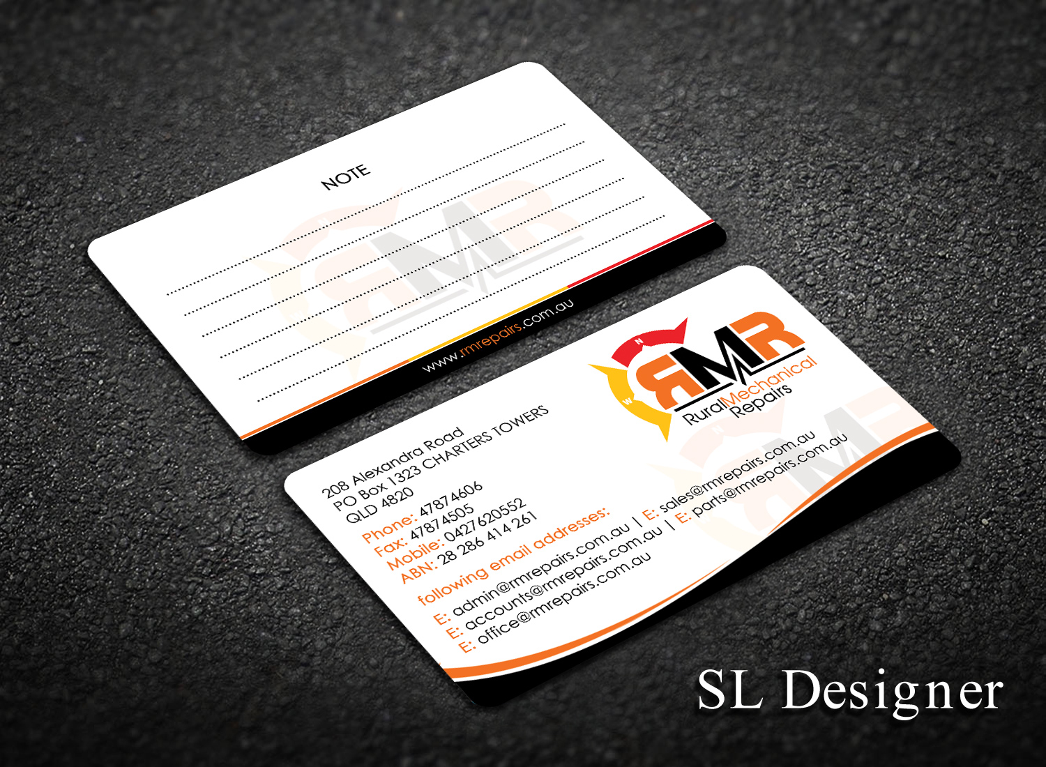 Business Card Design by SL Designer for Rural Mechanical Repairs | Design #14915258