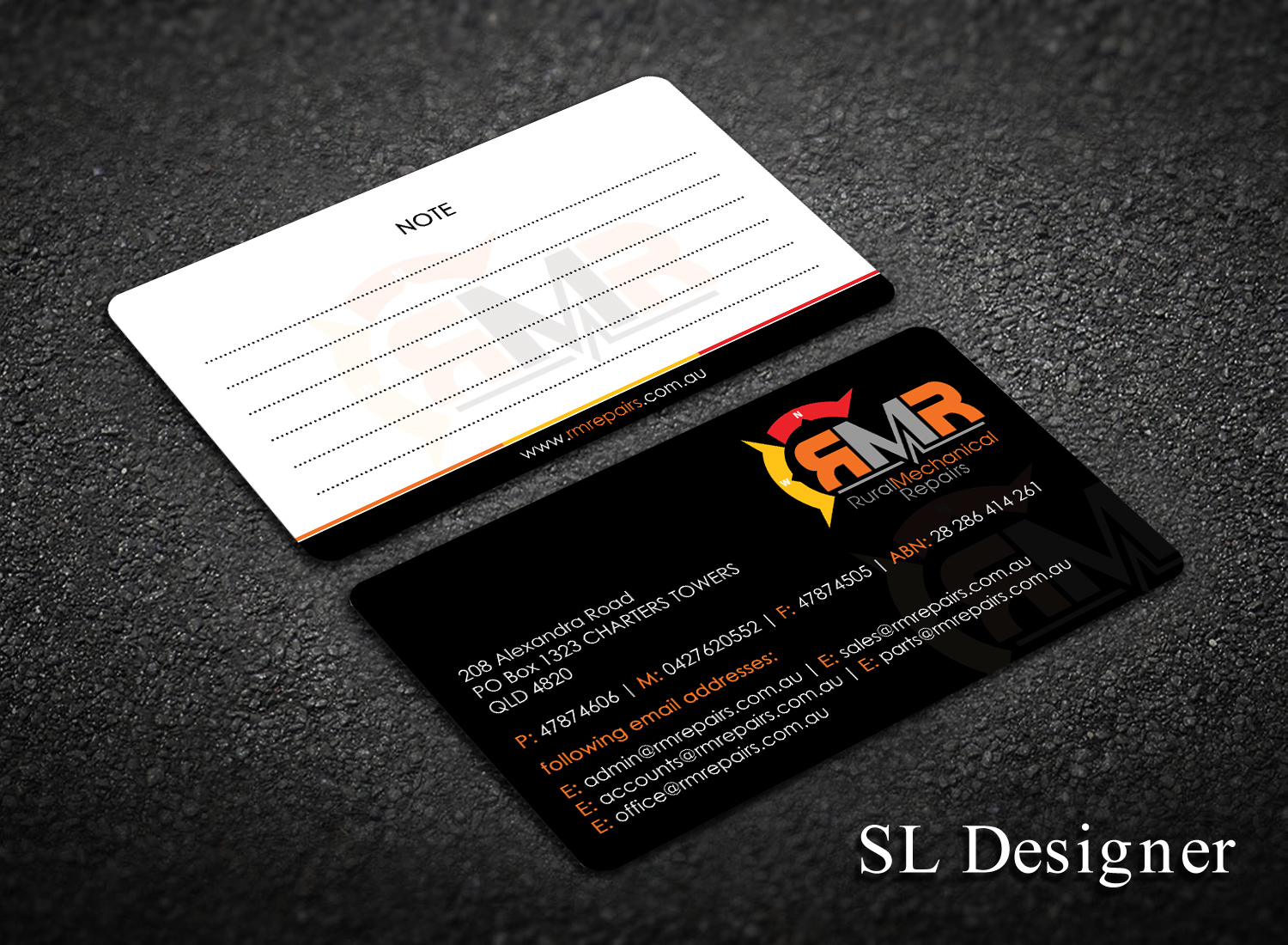 Business Card Design by SL Designer for Rural Mechanical Repairs | Design #14915259