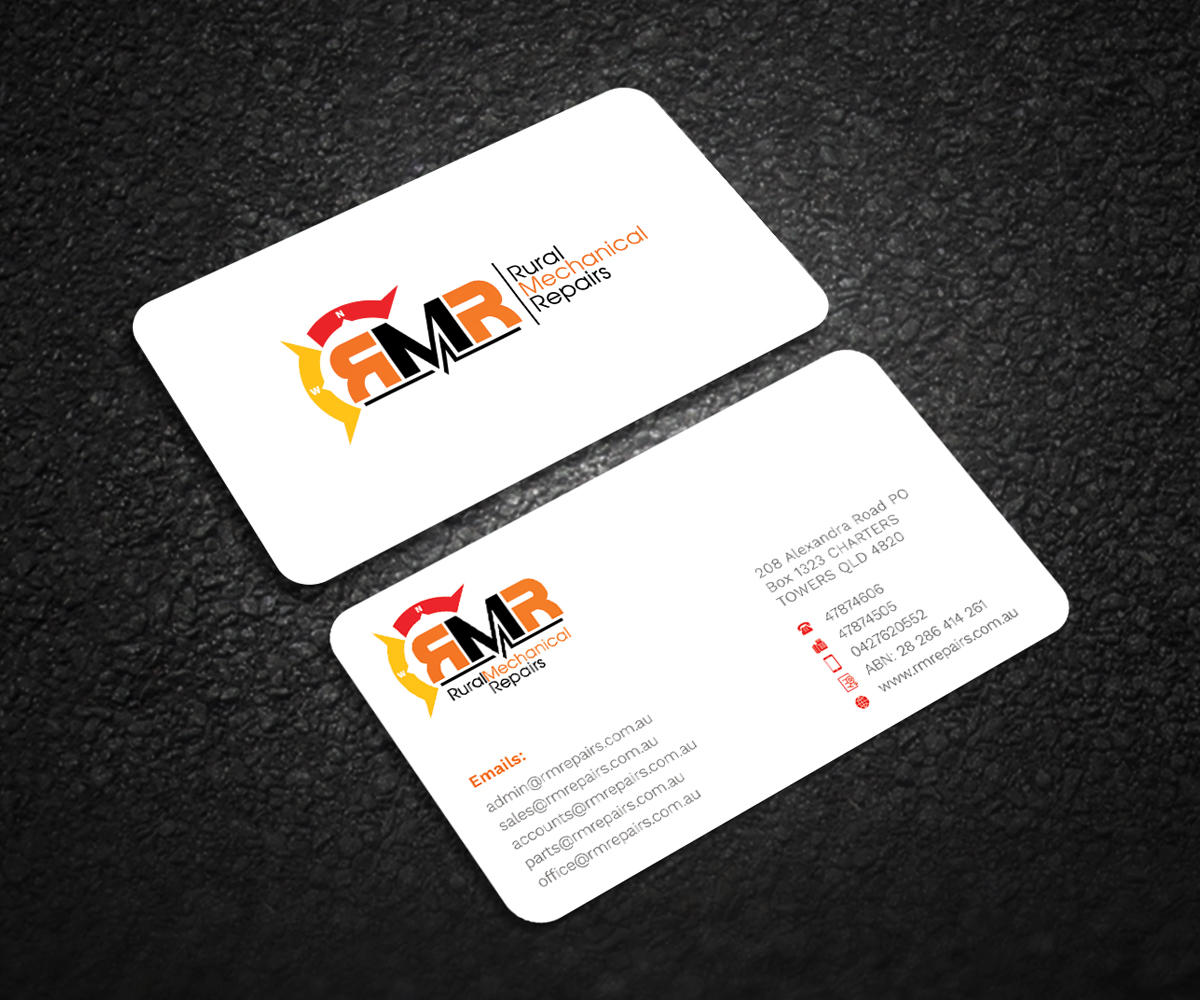 Business Card Design by Graphic Flame for Rural Mechanical Repairs | Design #14940980