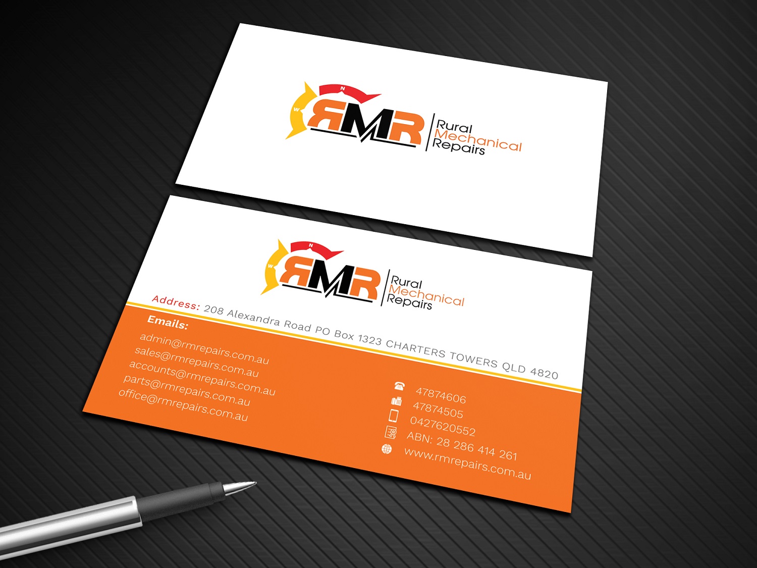 Business Card Design by Graphic Flame for Rural Mechanical Repairs | Design #14940981