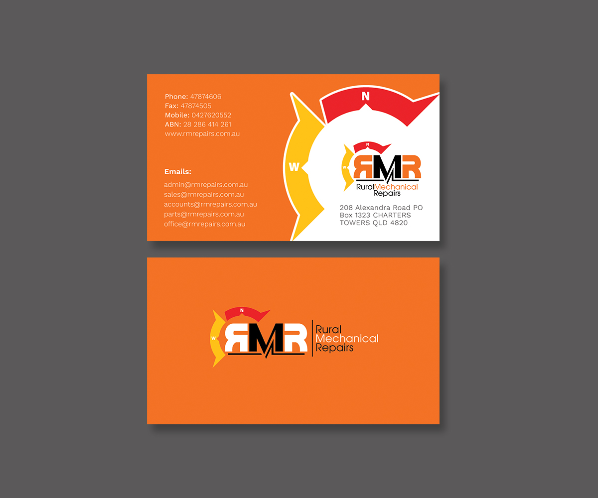 Business Card Design by Graphic Flame for Rural Mechanical Repairs | Design #14940982