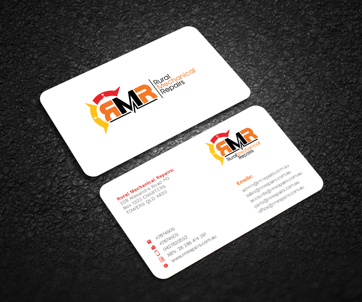 Business Card Design by Graphic Flame for Rural Mechanical Repairs | Design #14941028