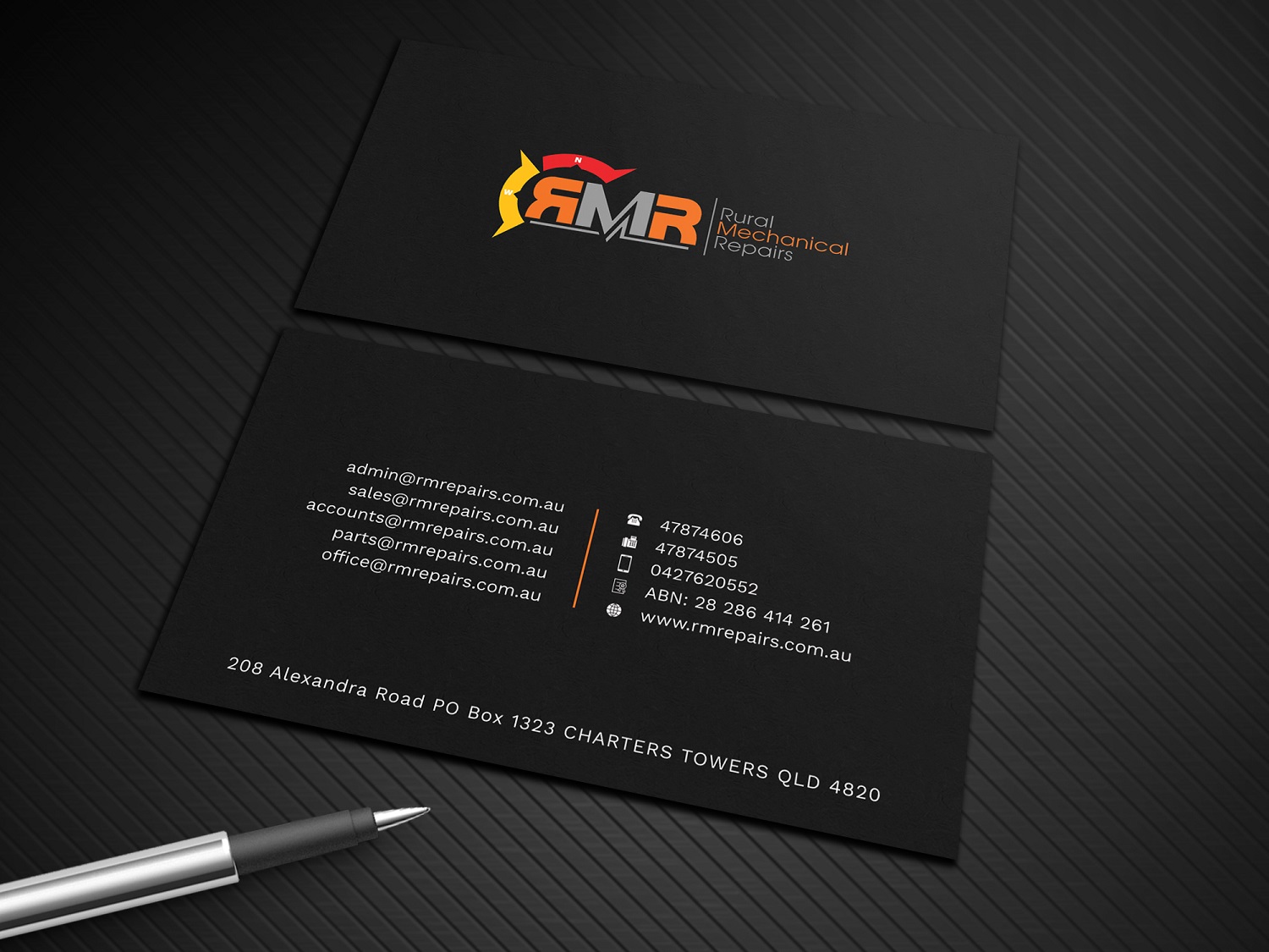 Business Card Design by Graphic Flame for Rural Mechanical Repairs | Design #14941030