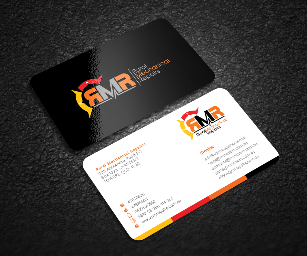 Business Card Design by Graphic Flame for Rural Mechanical Repairs | Design #14941040