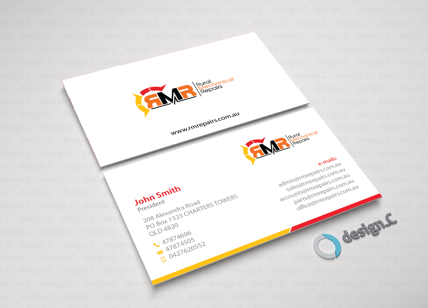 Business Card Design by design_C. for Rural Mechanical Repairs | Design #14963843