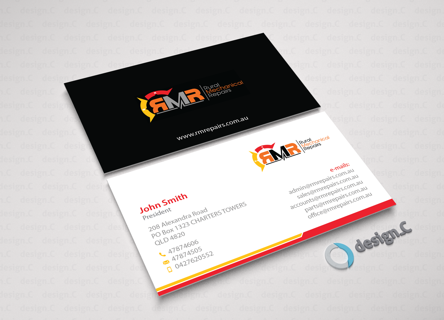 Business Card Design by design_C. for Rural Mechanical Repairs | Design #14964382