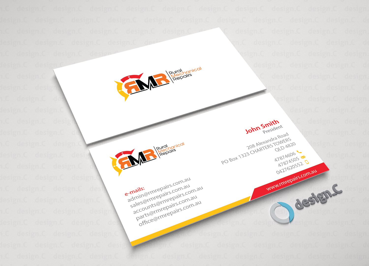 Business Card Design by design_C. for Rural Mechanical Repairs | Design #14964411