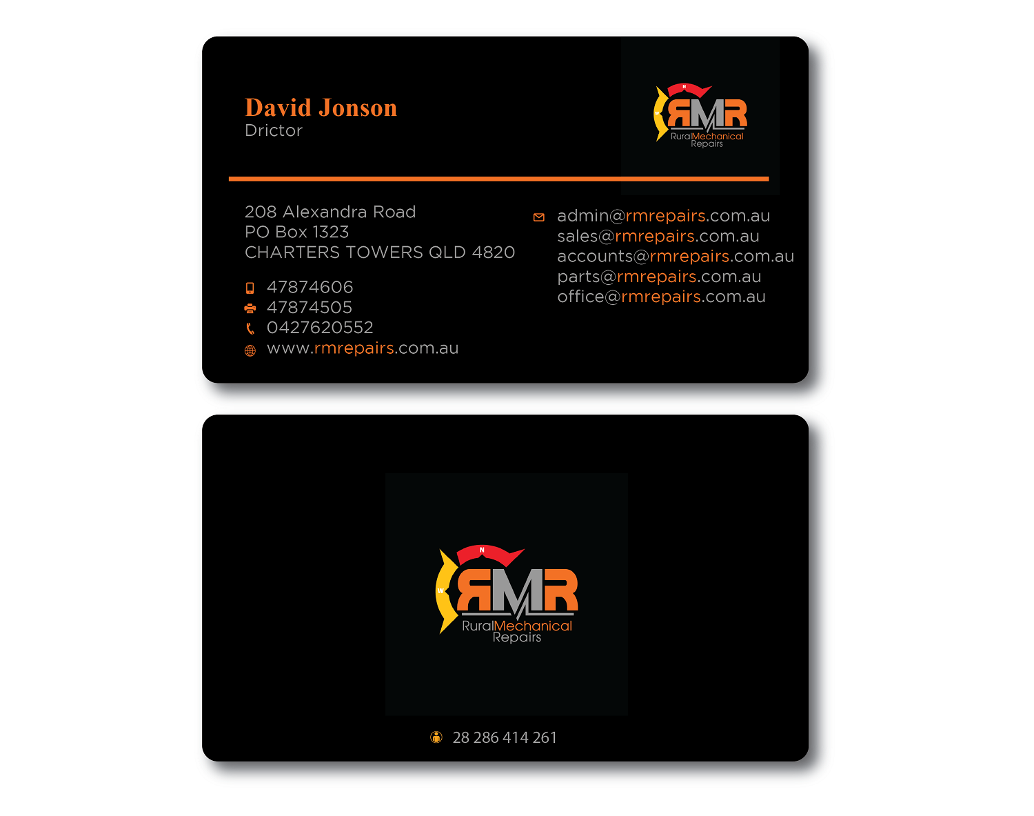 Business Card Design by sanjeda.2998akter for Rural Mechanical Repairs | Design #15021118