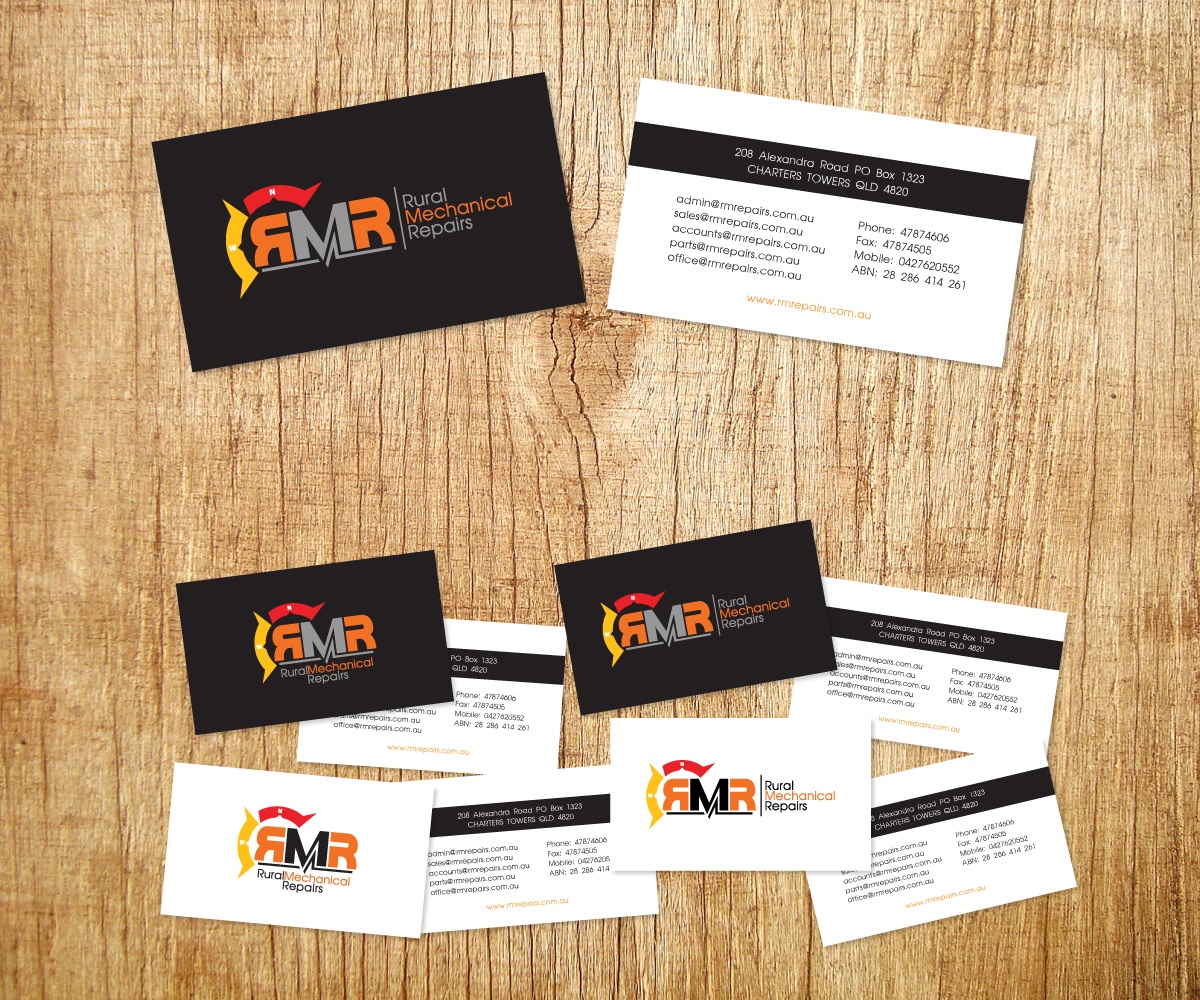 Business Card Design by taufik_alrahman for Rural Mechanical Repairs | Design #14918388