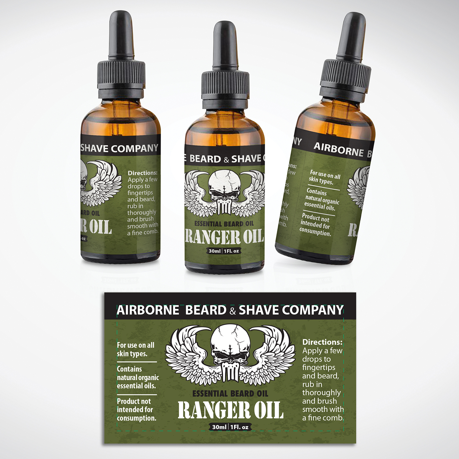 Label Design by tuan1968 for Airborne Beard and Shaving | Design #14859983